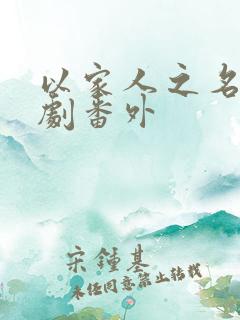 以家人之名电视剧番外