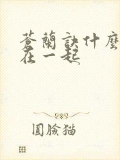 苍兰诀什么时候在一起