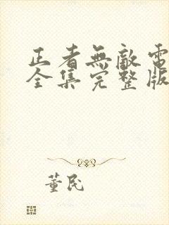 正者无敌电视剧全集完整版免费观看