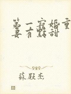 第一宠婚重生娇妻有点甜