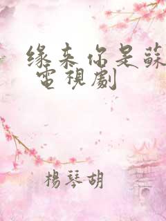 缘来你是苏小姐 电视剧