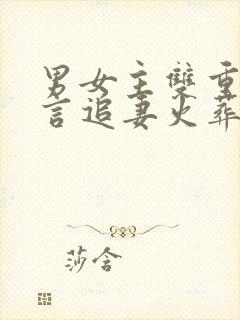 男女主双重生古言追妻火葬场