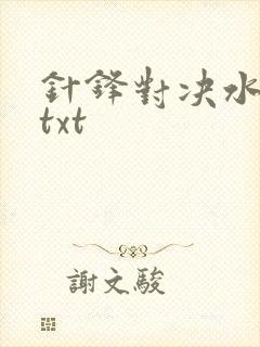 针锋对决水千丞txt