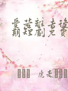 爱若离去后会无期短剧免费