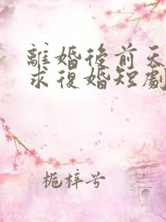离婚后前天哭着求复婚短剧