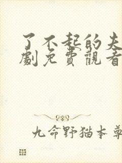 了不起的夫人短剧免费观看全集高清