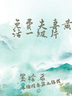 免费夫妻黄色生活一级片