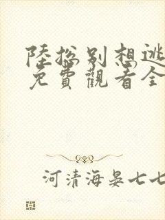 陆总别想逃短剧免费观看全集