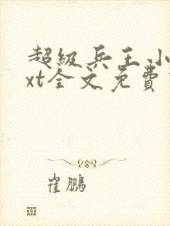 超级兵王小说txt全文免费下载