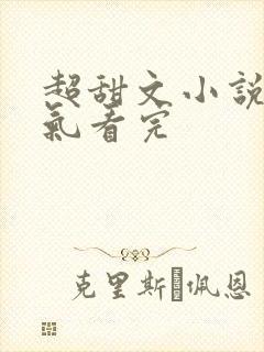 超甜文小说一口气看完