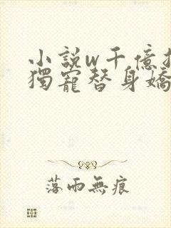 小说w千亿总裁独宠替身娇妻》