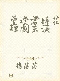 曾逢君时花照眼短剧主演