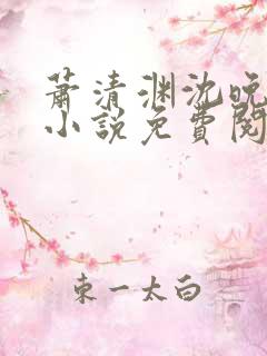 萧清渊沈晚棠的小说免费阅读