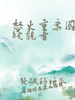 怒火重案国语在线观看