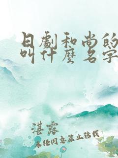 日剧和尚的动漫叫什么名字