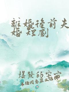 离婚后前夫求复婚 短剧