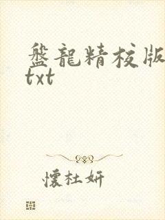 盘龙精校版全本txt
