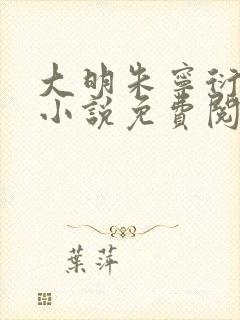 大明朱宁衍穿越小说免费阅读