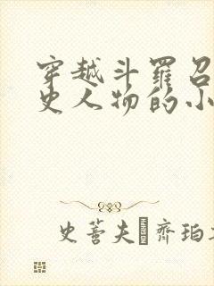 穿越斗罗召唤历史人物的小说