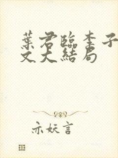 叶君临李子染全文大结局