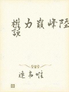 权力巅峰陆浩小说