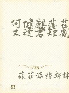 何健麒落花时节又逢君短剧免费观看