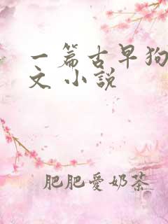 一篇古早狗血虐文 小说