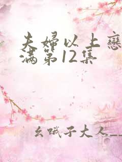 夫妇以上恋人未满第12集