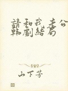 请和我老公结婚韩剧结局