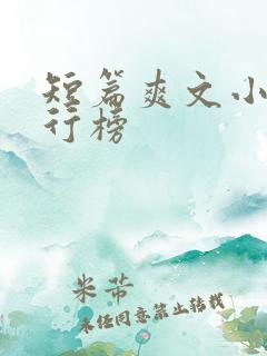 短篇爽文小说排行榜