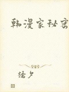 韩漫家秘密教学