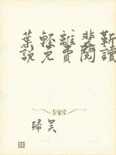 叶轻离裴靳墨小说免费阅读笔趣阁