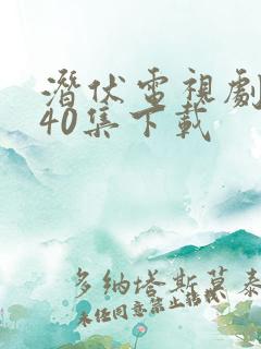 潜伏电视剧全集40集下载