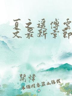 夏之遥傅云霆全文最新章节阅读