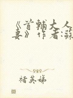 《首辅大人最宠妻》作者:苏芷