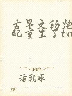 古早文的炮灰女配重生了txt