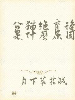 公猫绝育后尿闭是什么原因