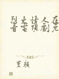 烈火情人在线观看电视剧免费高清