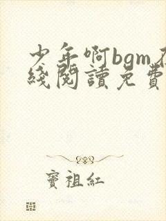 少年啊bgm在线阅读免费全文小说