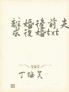 离婚后前夫哭着求复婚txt