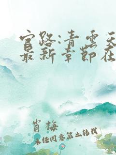 官路:青云天骄最新章节在线阅读