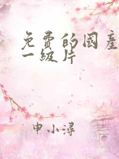 免费的国产黄色一级片