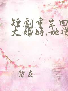 短剧重生回夫君大婚时,她逆风翻盘
