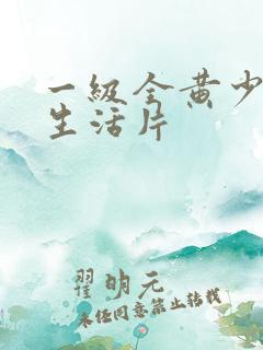 一级全黄少妇色生活片