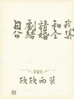 日剧请和我的老公结婚全集免费观看