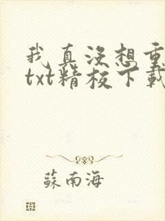 我真没想重生啊txt精校下载