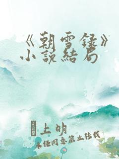 《朝雪录》原著小说结局