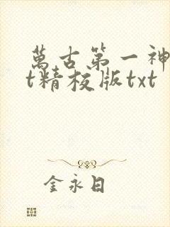 万古第一神txt精校版txt