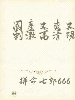 国产又爽又黄又刺激高清视频