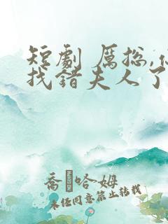 短剧 厉总,你找错夫人了